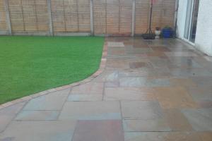 Back garden  from project artificial grass/paving